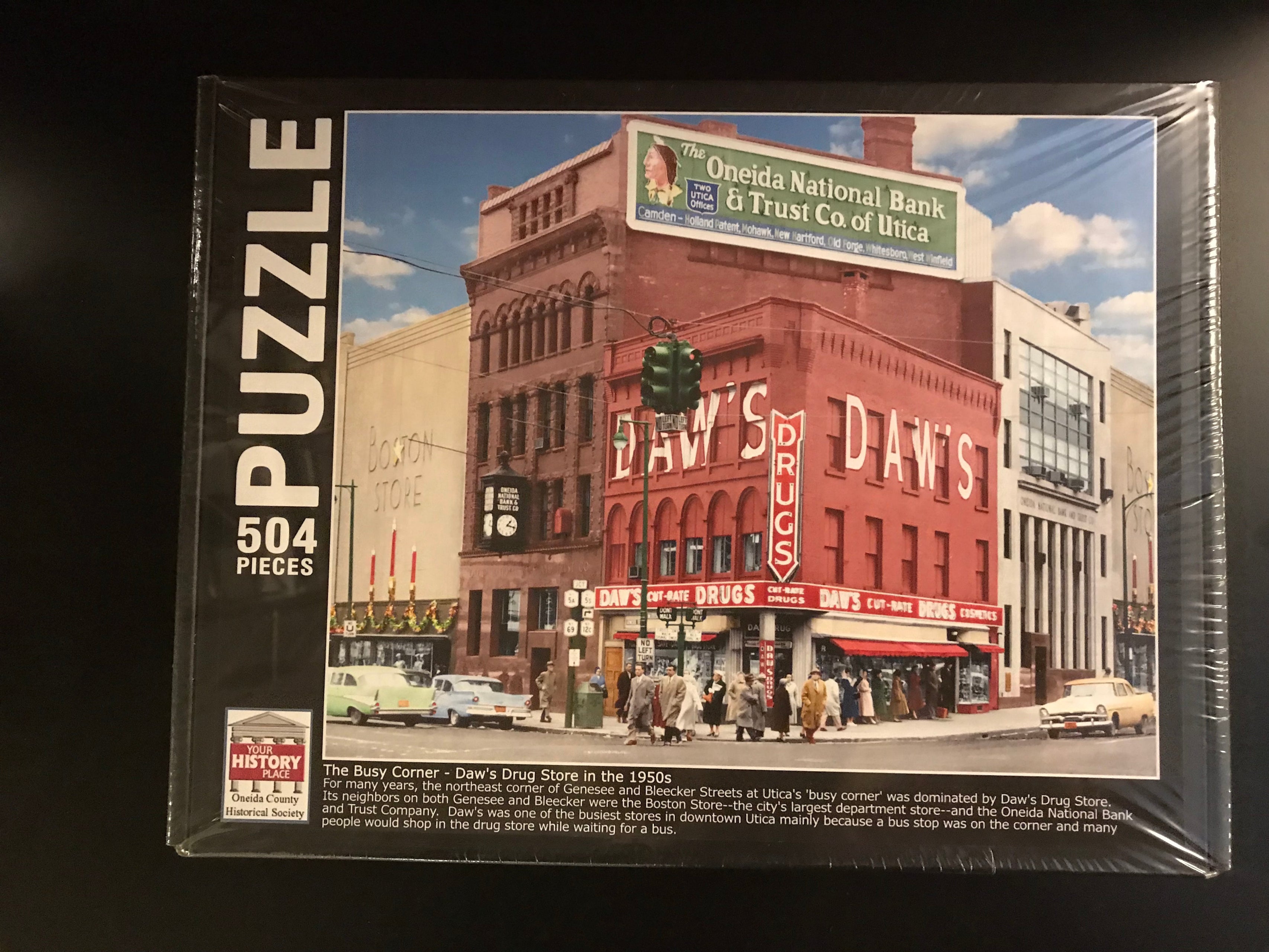 Puzzle Daw's Drug Store in the 1950s The Busy Corner Oneida County